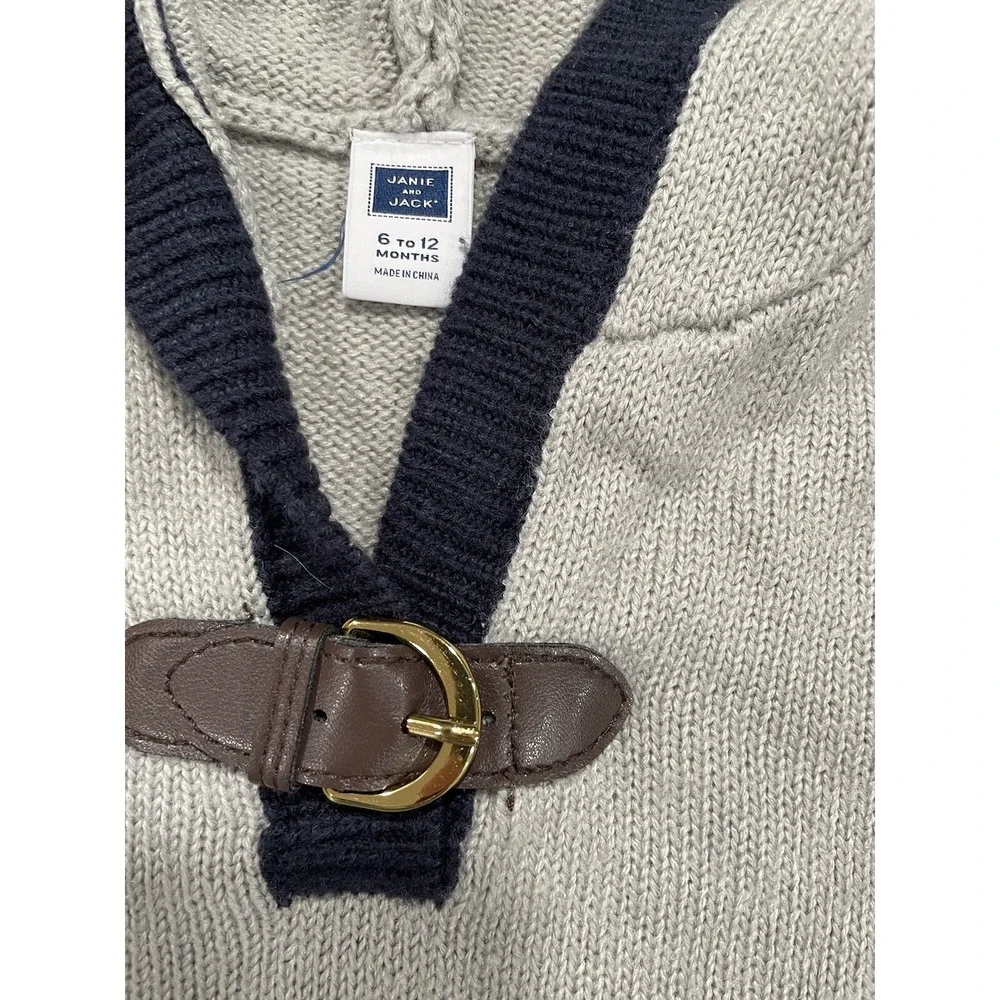Janie‎ and Jack Hooded Sweater Cape 6-12 Mos AK102